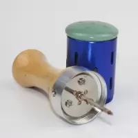 玉石艾灸棒面部眼部身体家用温灸器艾灸仪罐艾灸盒随身灸脸部美容 蓝色钉子款(套+图)