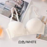 内衣女学生无钢圈少女内衣小胸聚拢内衣女学生韩版初中生文胸薄款 白色 32/70 A杯[无钢圈]