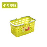 火罐大号水果篮子塑料购物厨房蓝提馍筐野餐篮手提篮买菜篮洗衣篮 绿色小号
