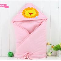 新生儿包被婴儿抱被春秋冬抱毯薄被襁褓可脱胆两用包被子宝宝用品 獅子包被粉色