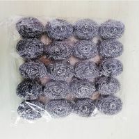 新品烤饼炉钢丝球刷耐高温清洁球带柄不锈钢烧饼炉子木桶炉长木柄 配套球20个不带木柄
