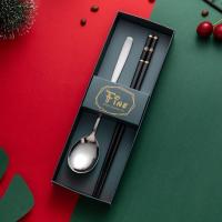 公筷公勺子套装高级筷子家用高档精致家庭个人专用筷餐具单人一套 O25-韩式本色勺+长城高档合