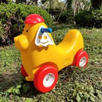 儿童小车咪咪车小狗车家用四轮滑步车室内学步车滑行车玩具摇马车 黄色小狗车