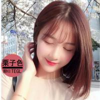 盖白发一梳彩色永久植物染发剂天然无刺激一梳黑色染发膏金棕色 栗子色+盖白发