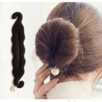 盘发器韩国东大门发饰2020新款仿水晶串珠唯美丸子头女盘发工具 经典款黑色