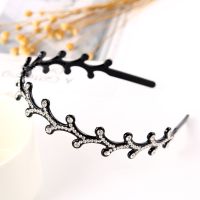 发箍女水钻宽边发饰韩国简约带齿防滑发箍少女压发头箍发夹饰品 (单个装)白色