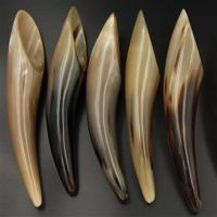 天然白牦牛角刮痧按摩板刮痧筒桶茶勺 空心足底棒拨筋棒 全身通用 总长约16~18厘米