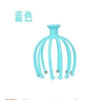 头部头皮按摩仪十二八爪鱼电动抓按头放松头痛神器灵魂抽取提取器 蓝色十二爪