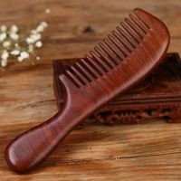 谭木匠同款木梳檀香木便携木梳黑檀绿檀梳子 长柄宽齿