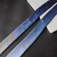 云深雾浅 多款原创古风烫金印花雪纺丝巾汉服发带日常飘带头发饰 月下星河