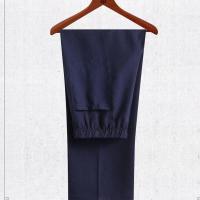 中老年男装夏季中国风夏装爸爸男士短袖唐装复古上衣薄款宽松大码 金龙藏青色(单裤子) 39 (90-115斤)