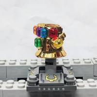 兼容乐高升级盔甲复仇者联盟大灭霸无限手套益智积木人仔儿童玩具 金色无线手套 以上均袋装