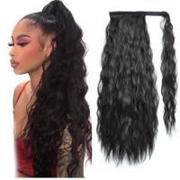African female wig with curly hair 卷马尾片 假发玉米须马尾 Small curly