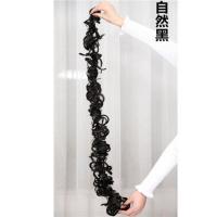 毛毛虫发圈仿真发缠绕式假发女花苞头古装丸子头汉服盘发器盘发饰 自然黑