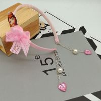 儿童发箍假耳环一体发卡苏菲亚公主带齿小女孩耳坠流苏头箍头饰 苏菲亚粉色