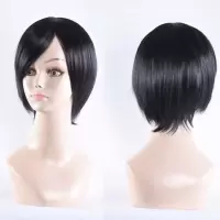 万用收脸msn短发 COS假发假毛女 彩色cosplay假发 黑色