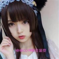 CD伪娘黑色整顶内扣长直发变装COS空气刘海日常姬发假发套装 自然黑