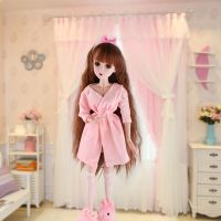 叶罗丽娃娃衣服短裙拖尾婚纱灵冰公主60厘米夜萝莉仙子古装连衣裙 雪柔睡衣 60厘米娃娃衣服(不带娃娃)