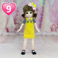 30厘米芭比娃娃换装公主27关节3D真眼6分bjd娃娃长发公主女孩玩具 9号 单买衣服[不含娃娃]