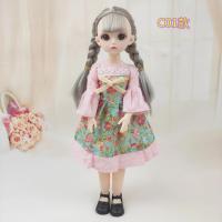 30厘米芭比娃娃玩具女孩巴比芭比娃娃关节可动马尾双辫3D真眼 bjd C01款 单件衣服没有娃娃(不推荐)