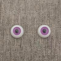 通用眼珠八分巴宝莉欢玲梦丽芭比娃娃10mm眼珠亚克力圆形眼睛 紫色眼珠一对 10mm眼珠