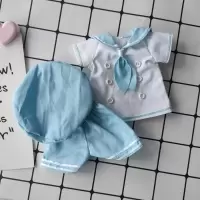 上新6分bjd娃衣配件画境体赤木体水手服套装 6分浅蓝水手服裤子套装