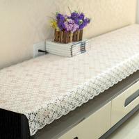 小清新田园电视柜台布pvc防水床头柜盖布长方形洗衣机冰箱桌布 017米咖 49*60