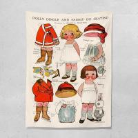 卧室背景墙布 vingate复古洋娃娃挂布租房改造宿舍墙家用床头装饰 小兔兔洋娃娃 (加厚绒布) 宽70*高100cm送