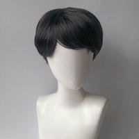 假发男短发气质纹理烫真发头顶补发片遮白隐形无痕自然逼真补发块 自然黑[整顶假发] 送发网+夹子