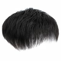 男士补发块翻盖假发接发片真人发手织头顶遮白秃顶隐形无痕补发片 自然黑 整顶假发[送:发网+夹子]