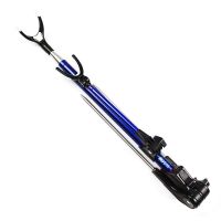 台钓竿多功能不锈钢炮台支架杆鱼竿支架三合一钓鱼支架地插 万向 AX优选支架[蓝色 1.5米