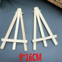 桌面台式画架松木制便携画画托架折叠小三角架平板支架展示架 小清新三角架C款