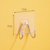 不锈钢四爪挂钩衣帽钩家用多功能衣钩领带架围巾架衣柜免打孔挂钩 银色不锈钢双钩款2个装