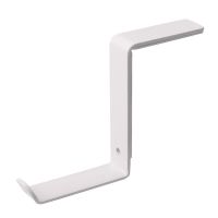 头戴式金属耳机支架学生多用寝室夹边式耳麦收纳通用家用粘贴挂钩 耳机挂架[简易粘贴款]-珍珠白