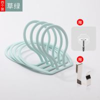 帽子整理收纳神器家用创意宿舍挂帽架帽挂钩围巾卧室门后挂架缠绕 浅绿色衣帽架(四个圈)