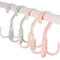 [可旋转]挂钩多功能衣帽领带架帽子鞋架皮带四爪挂包包围巾架子 [升级加厚]2个装 (颜色随机)