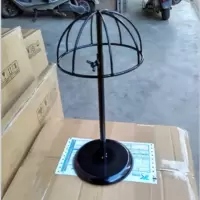 铁艺升降式帽子架帽子展示架收纳架帽托帽子架 黑色 小号[16*26-48cm]