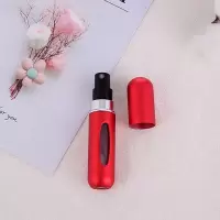 香水分装瓶5ml便携旅行补水喷雾瓶高档迷你按压玻璃香水小样瓶空 红色(底部自充)