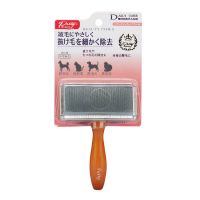 宠物犬猫用木柄钢丝刷开毛结梳子长毛短毛狗狗美容猫咪梳子梳毛器 小号不带圆头(长毛犬猫用)