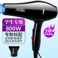 发廊大风力吹风机家用宿舍理发店大功率蓝光冷热风不伤发电吹风筒 博雅丝黑 ##学生800W##