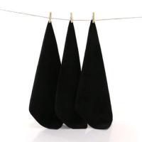 理发店专用黑色毛巾加厚吸水健身房浴巾发廊干发巾化妆师美甲桌布 30*30黑色方巾2条装