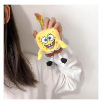 日系少女心呆萌卡通海绵宝宝派大星毛绒公仔挂饰包包装饰娃钥匙扣 海绵宝宝挂件 单个挂件[收藏优先发货哦]