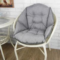 四季坐垫靠垫一体连体坐垫加厚护腰靠背办公室久坐椅子垫餐椅垫子 双层亚麻四季透气款-鸽子灰 小号坐垫-碎海绵内芯-久坐不塌