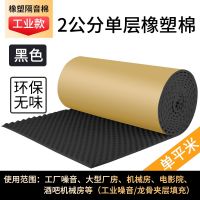 阻燃自粘隔音棉墙体KTV卧室录音棚房间门窗消音吸音棉隔音板材料 黑色 2CM橡塑1平米