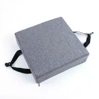 高密度海绵家用方凳坐垫工厂上班软屁垫四季幼儿园塑料椅垫可拆洗 湖水蓝 25*25*5cm