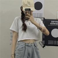 碎花阔腿裤可盐可甜宽松休闲裤夏季韩版直筒裤女九分裤百搭高腰 纯白色 S