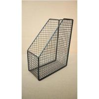 金属铁网文件架桌面书架整理夹资料办公置物架多层收纳盒文件框子 单格书架黑色