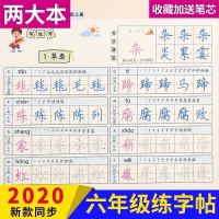 六年级字帖上册下册人教版语文课本生字同步楷书凹槽钢笔练字贴 六年级凹槽字帖(上册)