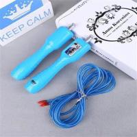 强身计数跳绳学生中考跳绳考试成人轴承计数钢丝跳绳 蓝色 1根