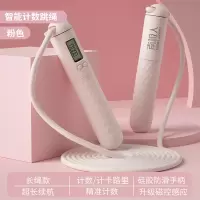 南极人跳绳计时计数成人无绳两用负重减肥暴瘦燃脂儿童学生中考 精准计数/卡路里款/粉色 长绳款/240g